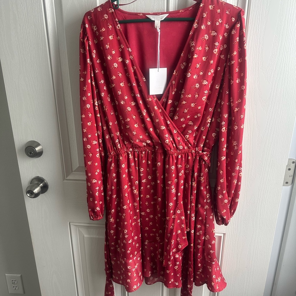 Women’s red, white and pink Lauren Conrad dress new with tags